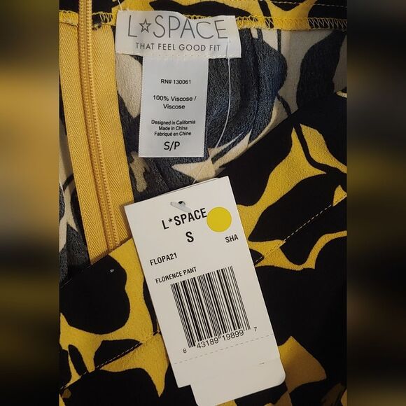 L Space Florence Pants w Floral Print Sz S NEW - Picture 7 of 8